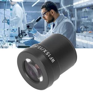 15X Wide Field Eyepiece, High Eye Point Comfortable Viewing Clearer Wide Angle Microscope Lens High Transmittance for Laboratory