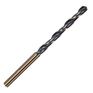 focmkeas 12.5mm twist drill bit high speed steel 4341 straight shank gold and black coated drilling bits for home improvment diy, metal/wood/plastic