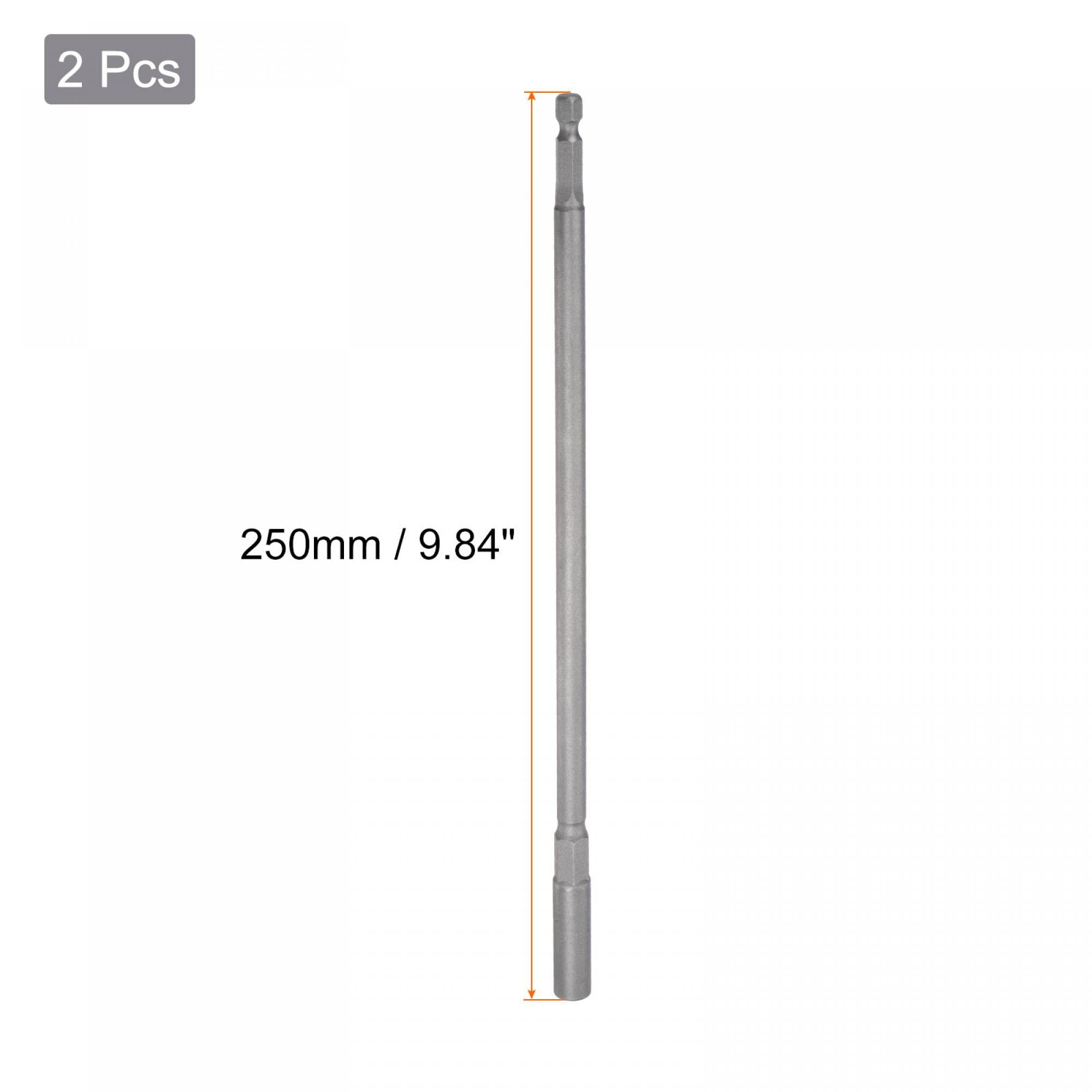uxcell 1/4" Quick-Change Hex Shank 5.5mm Nut Setter Driver Drill Bit, 9.84" Length, Metric No-magnetic 2 Pcs