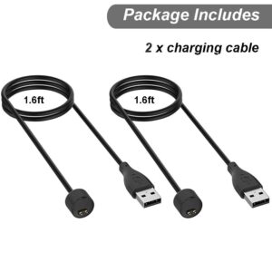 Emilydeals 2-Pack Charger for Amazfit Band 5, Xiaomi Mi Band 7/6/5 Activity Fitness Tracker - Replacement Magnetic Charging Cable USB Cord [50cm/1.6ft] (2)