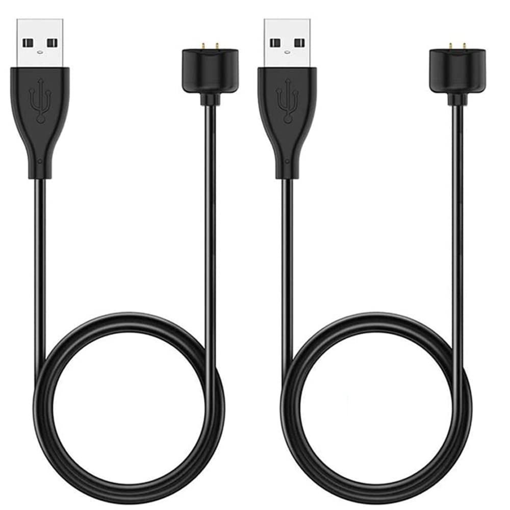 Emilydeals 2-Pack Charger for Amazfit Band 5, Xiaomi Mi Band 7/6/5 Activity Fitness Tracker - Replacement Magnetic Charging Cable USB Cord [50cm/1.6ft] (2)