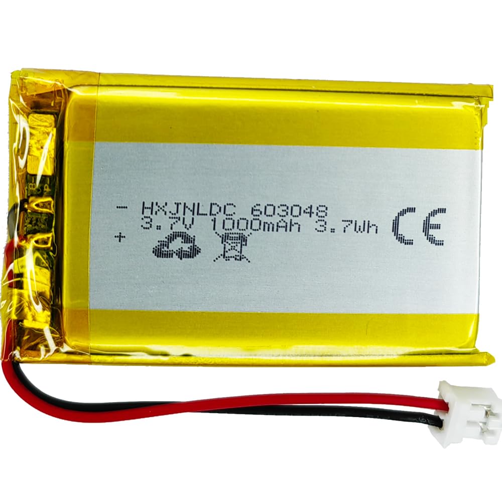 HXJNLDC DC 3.7V 1000mAh 603048 Rechargeable Lithium Polymer Replacement Battery for DIY 3.7-5V Electronic Product