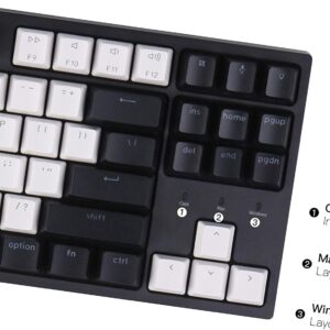 Keychron C1 87 Key TKL Wired Mechanical Keyboard for Mac Windows, 80% Layout Gateron Brown Switch White LED Backlit Double-Shot ABS Keycaps, USB-C Gaming Keyboard for Gamer/Typists/Office