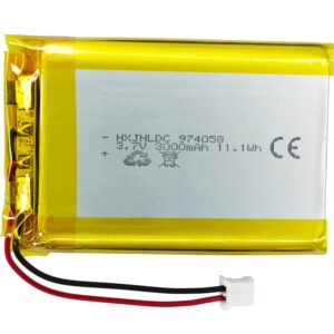 hxjnldc dc 3.7v 3000mah 974058 rechargeable lithium polymer replacement battery for diy 3.7-5v electronic product, mobile energy storage power supply