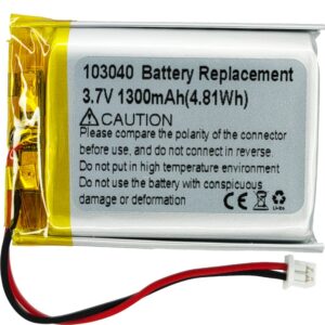 hxjnldc dc 3.7v 1300mah 103040 rechargeable lithium polymer replacement battery for diy 3.7-5v electronic product