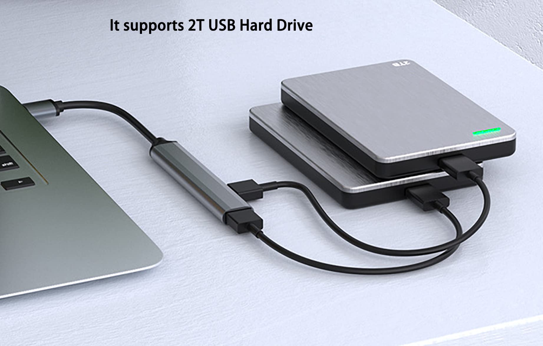 Zingther 5 in 1 USB C Data and Charging Hub, Type C Splitter to USB C, USB 3.0 OTG Adapter and 65W PD Charging, Compatible with MacBook Air, Surface Pro, Chromebook and External SSD