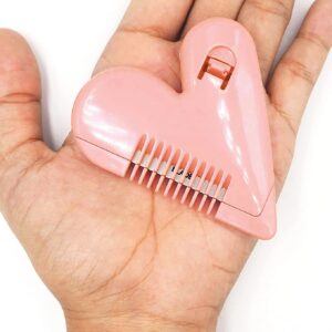 Pubic Hair Trimmer for Women,Portable Female Privates Secret Intimate Shaping Tool,Hair Razor Comb Cutter Cute Design for Kid,Women,Girls. (pink)