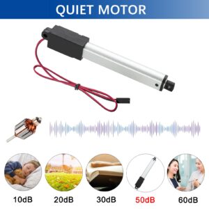 JQDML 1.2 Inch 1.2" Stroke Mini Linear Actuator 12V 32N/7.2lbs Electric Micro Linear Actuator Speed 1.2"/sec with Mounting Brackets,for Robotics,Home Automation