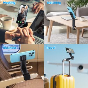 WixGear Universal Magnetic Airplane in Flight Tablet Phone Mount, Phone Holder for Desk with Multi-Directional Dual 360 Degree Rotation, Pocket Size Travel Essential Accessory for Flying