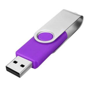 1 pack 8gb purple usb flash drive usb 2.0 swivel design flash drive for data storage thumb drive jump drive pen drive bulk memory stick zip drives (purple, 8gb)