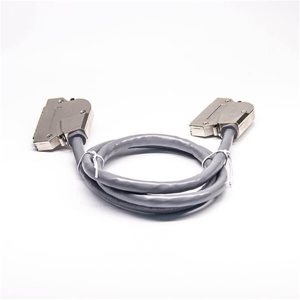 Elecbee SCSI Cable HPCN 68-Pin Male to HPCN 68Pin Male Zinc Alloy Right Angle Field Assembly Cable 2M