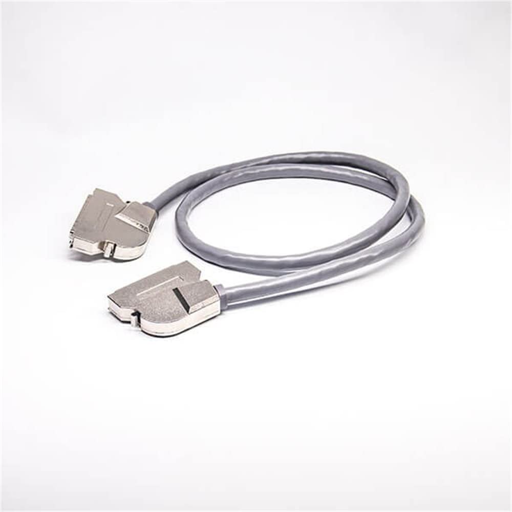 Elecbee SCSI Cable HPCN 68-Pin Male to HPCN 68Pin Male Zinc Alloy Right Angle Field Assembly Cable 2M