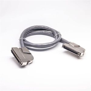 Elecbee SCSI Cable HPCN 68-Pin Male to HPCN 68Pin Male Zinc Alloy Right Angle Field Assembly Cable 2M