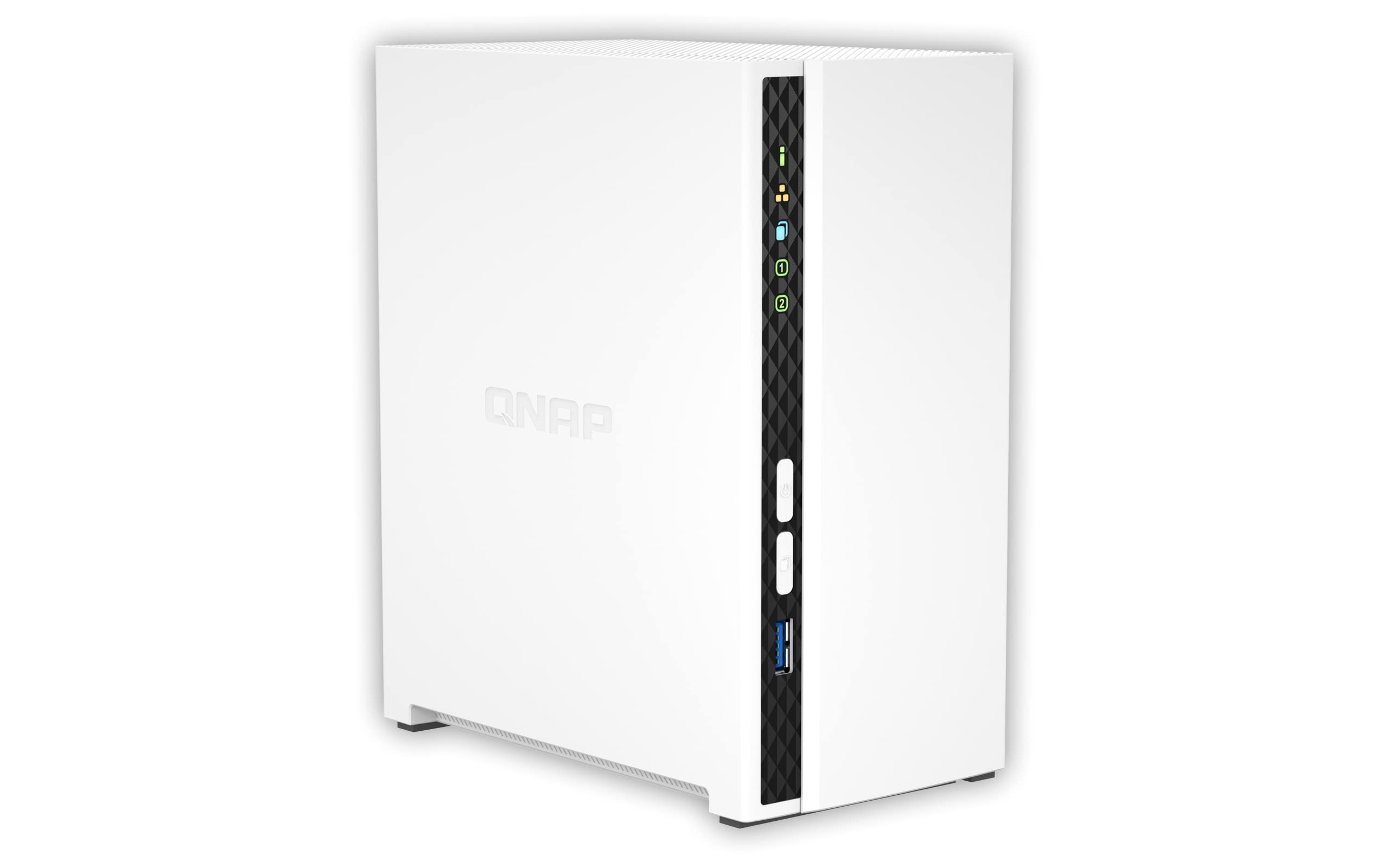 QNAP 2 Bay Home NAS with 4TB Storage Capacity, Preconfigured RAID 1 Seagate IronWolf Drives Bundle, with 1GbE Ports (TS-233-24S-US)