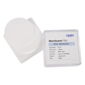 cobetter 100 pieces/pack ptfe disc membrane filters hydrophobic 47mm diameter 0.22µm pore size