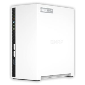 QNAP 2 Bay Home NAS with 4TB Storage Capacity, Preconfigured RAID 1 Seagate IronWolf Drives Bundle, with 1GbE Ports (TS-233-24S-US)