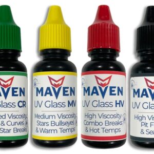 Maven UV Glass CR - Medium-Low Viscosity 40cps UV Curable Resin for Windshield repars - 1 Liter Bottle, UOM is 1ml 30ml (01 oz)