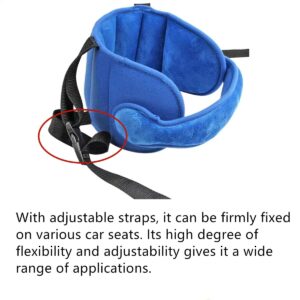 RUITASA Car Seat Head Support Band, Safety Car Seat Neck Relief, Adjustable Child Car Seat, Infants and Baby Head Support(Blue)