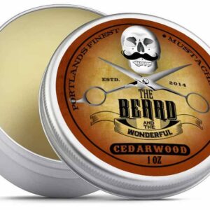 The Beard and The Wonderful Organic Beard-and-Moustache-Wax for Men, 30ml - Stronghold with Cedarwood Scent, Ideal for Beard Styling and Facial Hair Growth