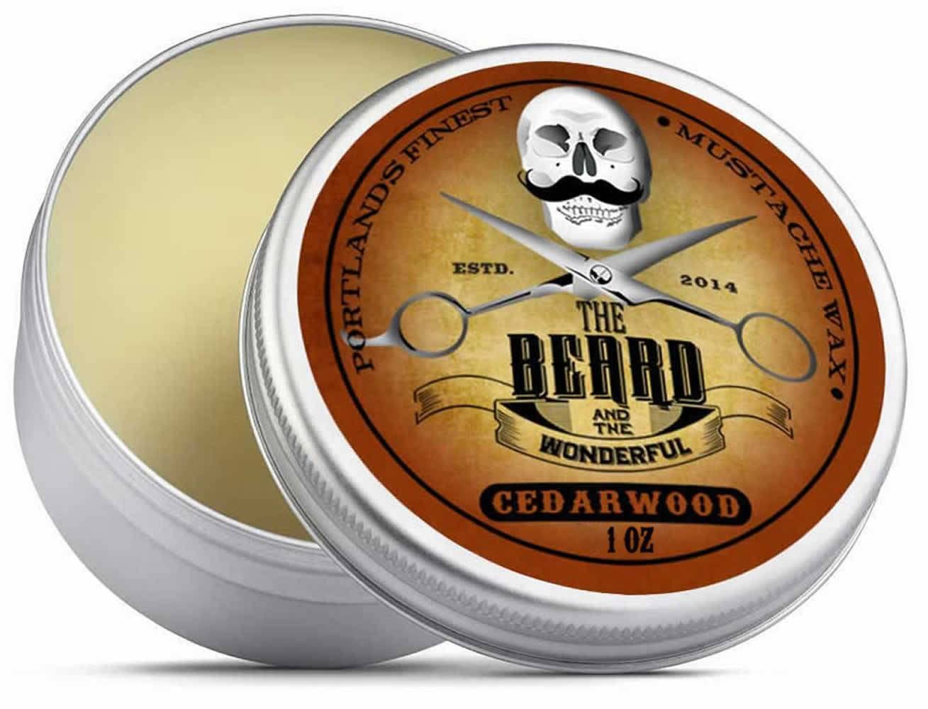 The Beard and The Wonderful Organic Beard-and-Moustache-Wax for Men, 30ml - Stronghold with Cedarwood Scent, Ideal for Beard Styling and Facial Hair Growth