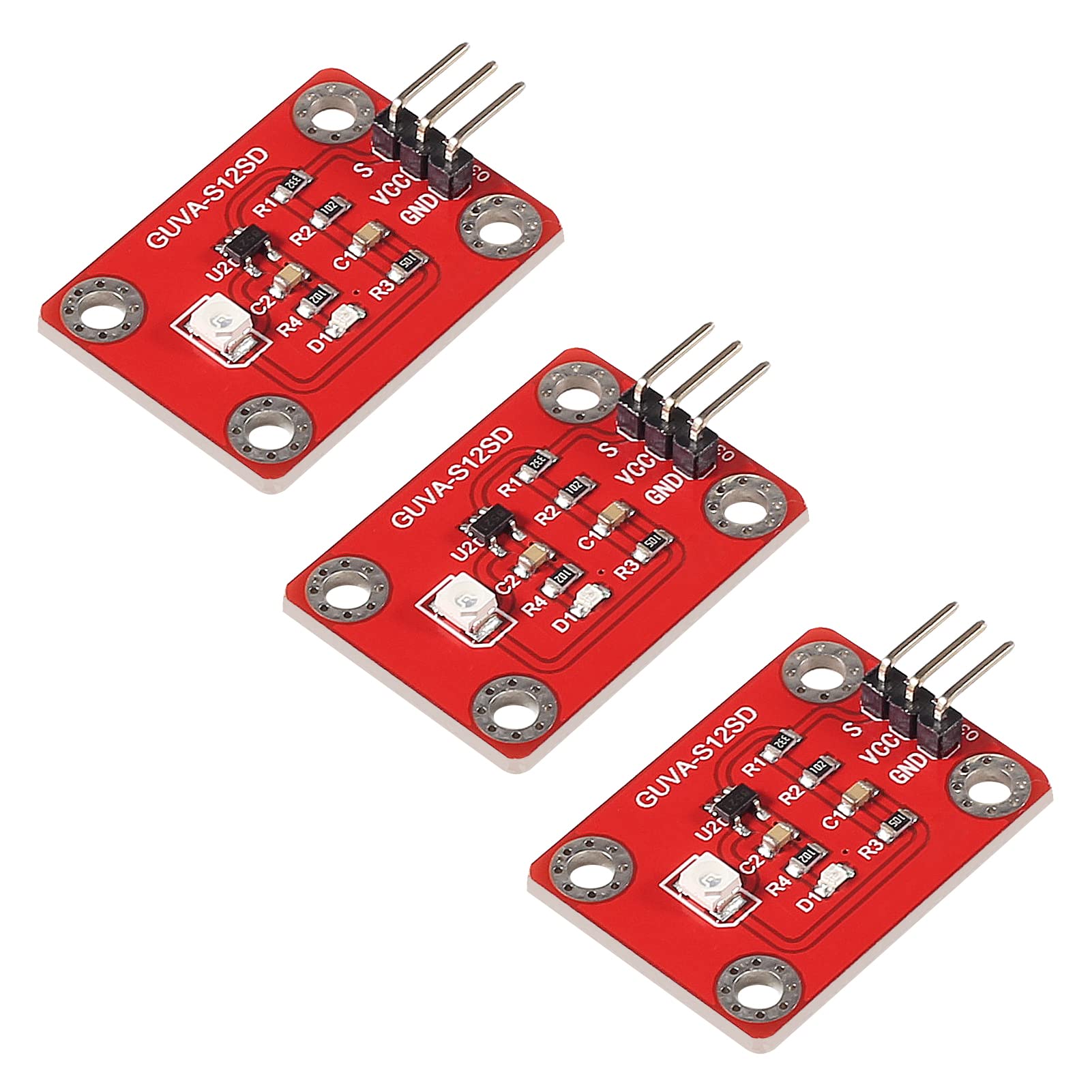 3PCS UV Sensor 240-370nm GUVA-S12SD 3528 Solar Ultraviolet Intensity Module DC 3.3-5V for Arduino Raspberry pi