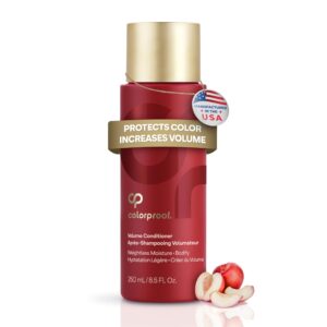 colorproof volume conditioner for women 8.5 fl. oz. volume conditioner, white nectarine scent, sulfate free conditioner