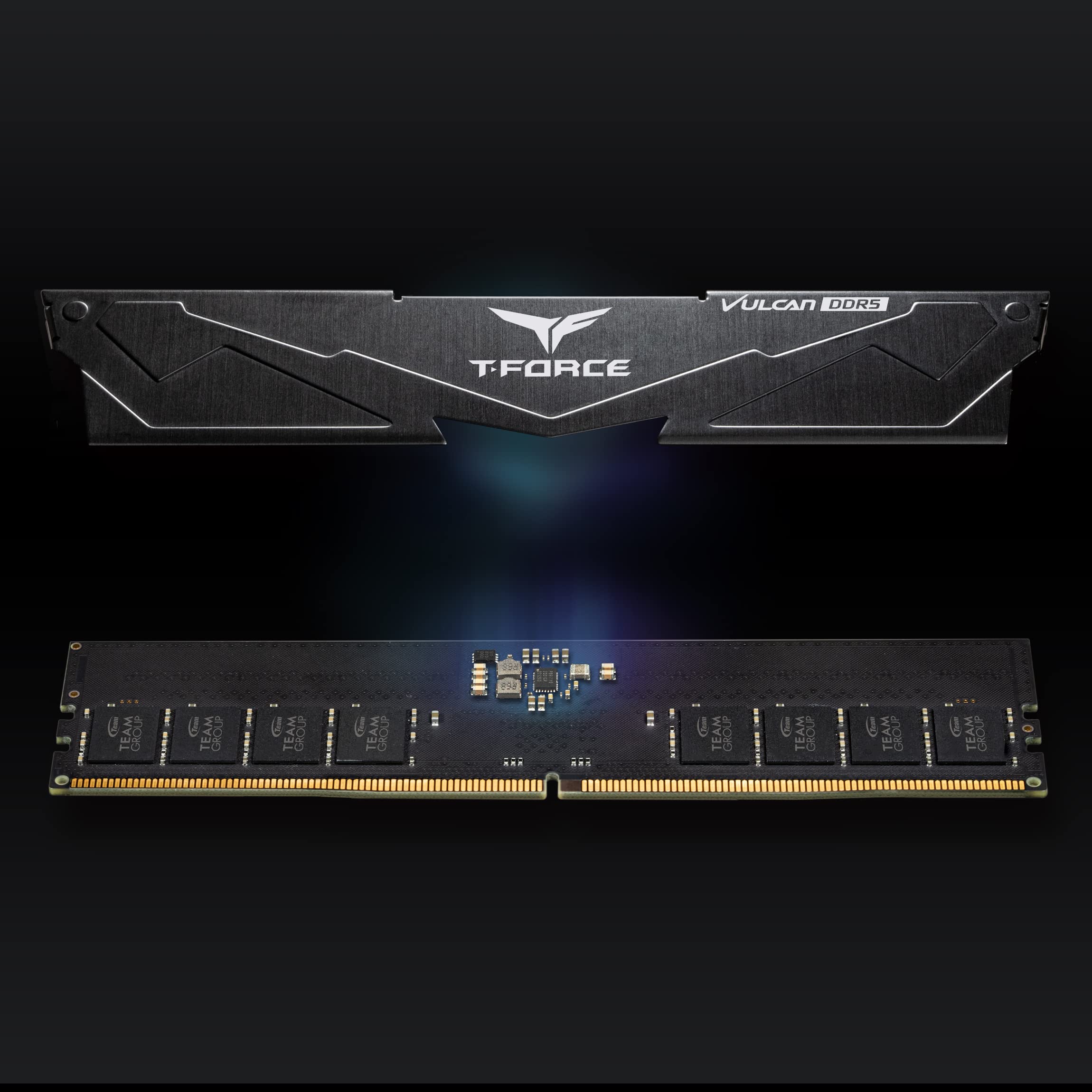 TEAMGROUP T-Force Vulcan DDR5 64GB (2x32GB) 5200MHz (PC5-41600) CL40 Intel XMP 3.0 & AMD Expo Compatible Desktop Memory Module Ram Black - FLBD564G5200HC40CDC01