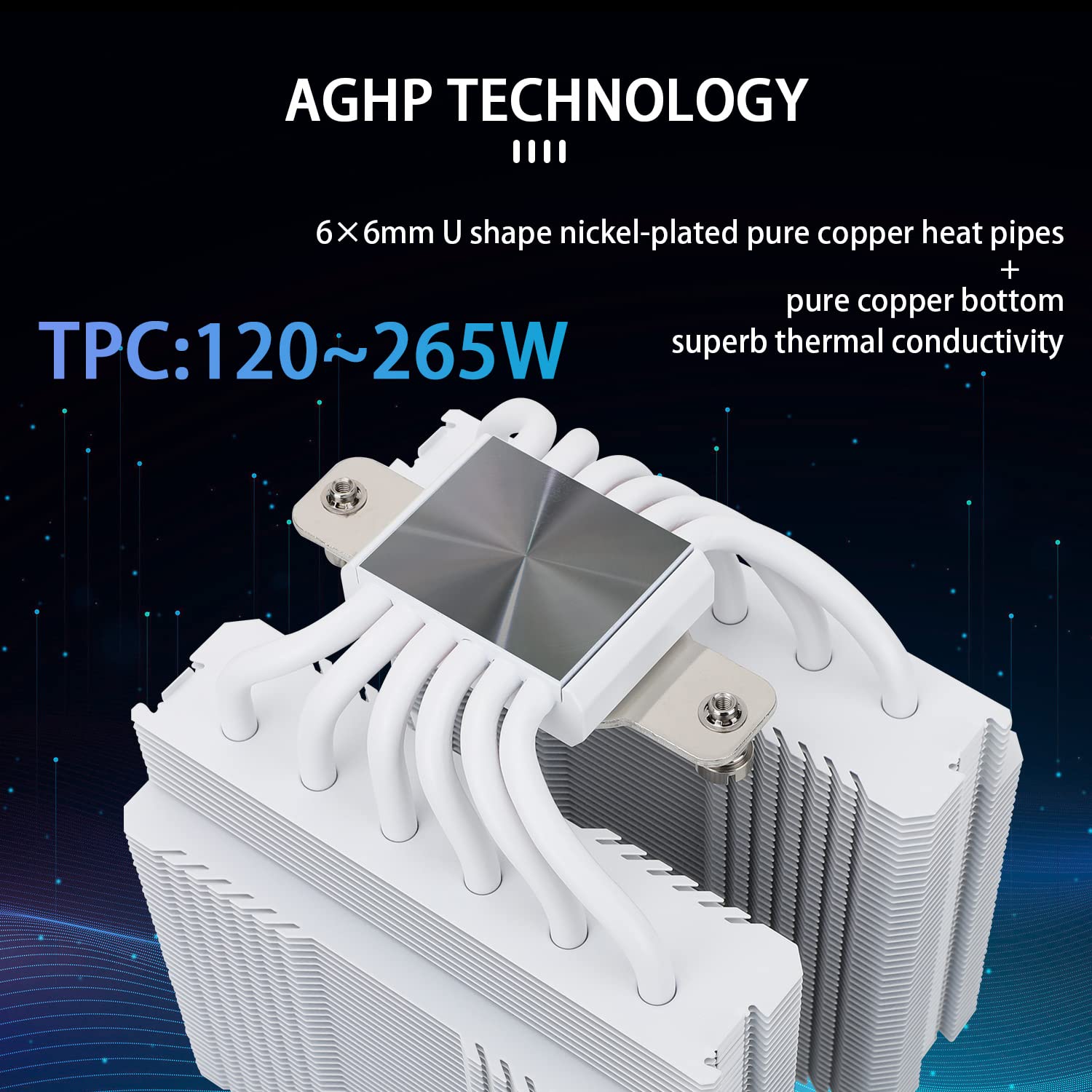 Thermalright Peerless Assassin 120 SE ARGB White CPU Air Cooler, 6 Heat Pipes Cpu cooler, Dual 120mm TL-C12CW-S PWM Fan, Aluminium Heatsink Cover, AGHP Technology, for AMD AM4/AM5 Intel 1700/115X/1200