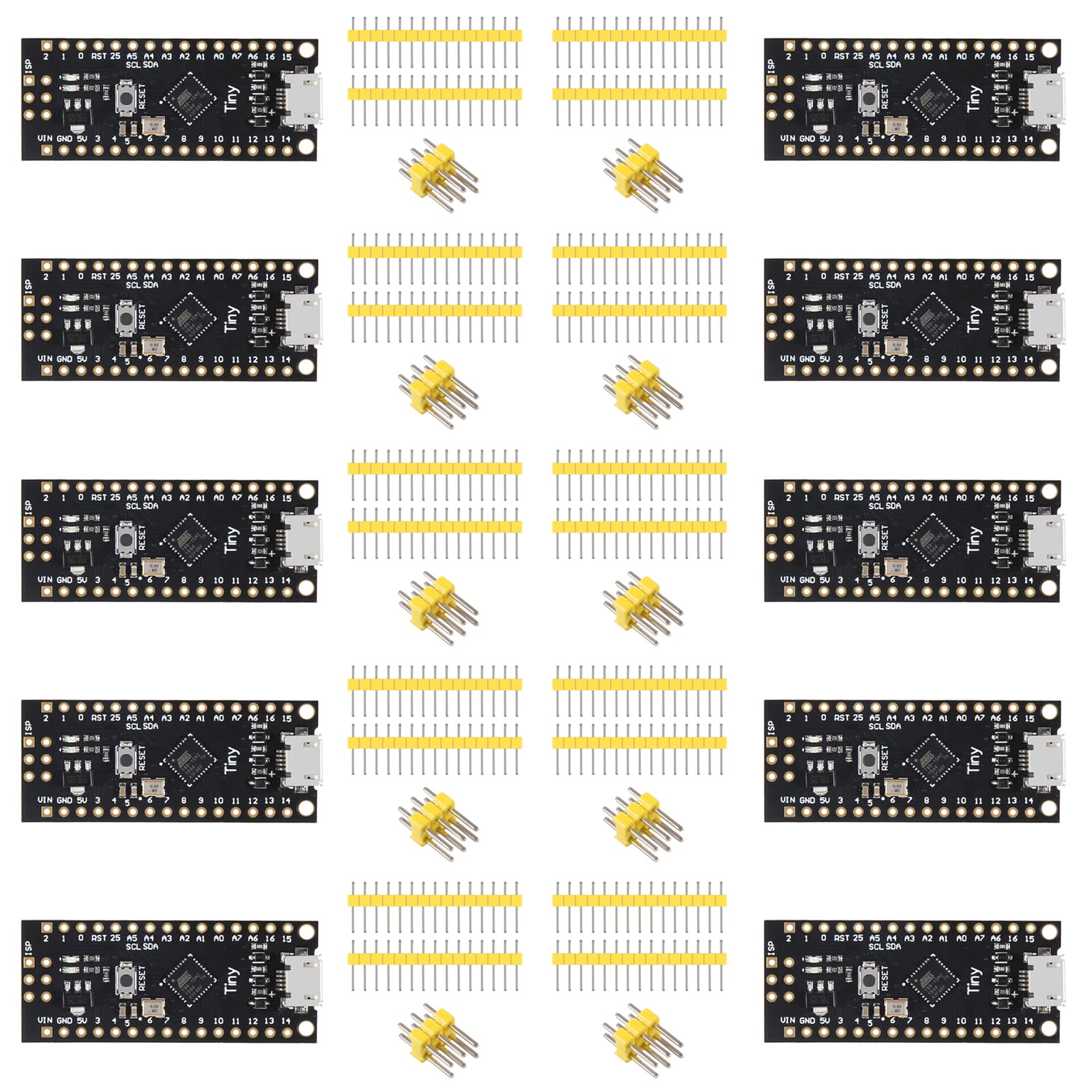 AITRIP 10pcs MH-Tiny ATTINY88 Micro Development Board 16Mhz /Digispark ATTINY85 Upgraded/Nano V3.0 ATmega328 Extended Compatible for Arduino IDE 1.0+ (OSX/Win/Linux)