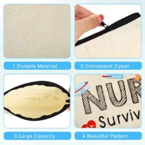 26 Pieces Nurse Survival Kit Cosmetic Bag Funny Gift for Nurse Practitioner Makeup Toiletry Nurse Bag Nurses Week Gifts Travel Zipper Nurse Pouch for Nurses School Birthday Teens Girls Accessories,