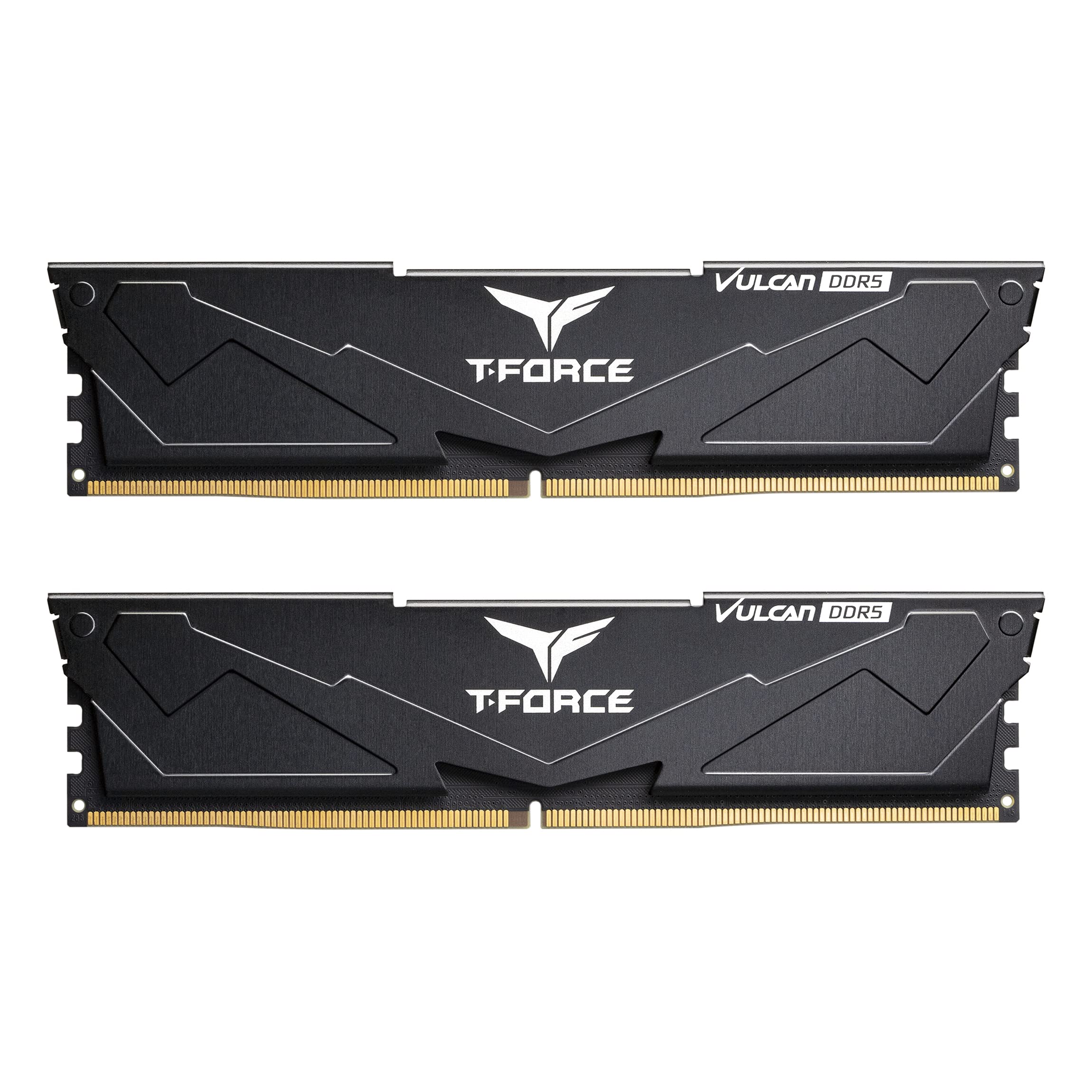 TEAMGROUP T-Force Vulcan DDR5 64GB (2x32GB) 5200MHz (PC5-41600) CL40 Intel XMP 3.0 & AMD Expo Compatible Desktop Memory Module Ram Black - FLBD564G5200HC40CDC01