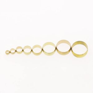 10Pc Brass Double Taper Ferrule 4 6 8 10 12 14 20Mm OD Compression Sleeve Seal Ring Fittings Tube Centralized Lubrication System 6MM