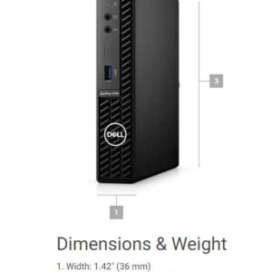 Dell 2022 Newest Optiplex 3090 Micro Form Factor Business Desktop, Intel Core i5-10500T, 16GB RAM, 1TB PCIe SSD, DisplayPort, RJ-45, Wi-Fi 6, Bluetooth, Wired Mouse&Keyboard, Windows 11 Pro, Black