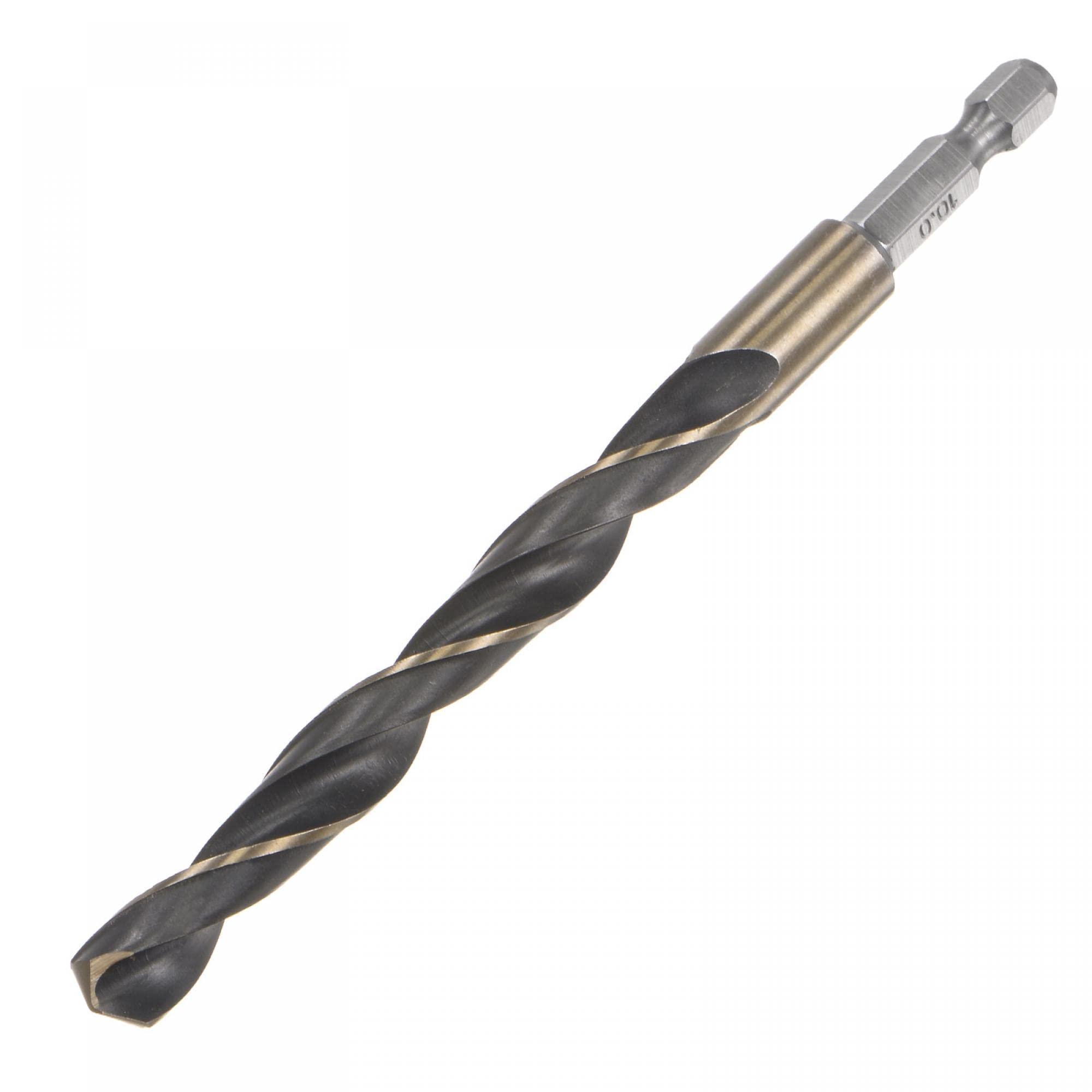 uxcell High Speed Steel Hex Shank Twist Drill Bit, 10mm Drilling Dia with 1/4 Inch Hex Shank 132mm Length