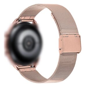 FitTurn Wrist Strap Compatible with TouchElex Smart Watch Bands for TouchElex Venus 1.2" Smart Watch Straps for TouchElex Sirius 1.52" Smart Watch Metal Bracelet (Silver+Rose Gold)