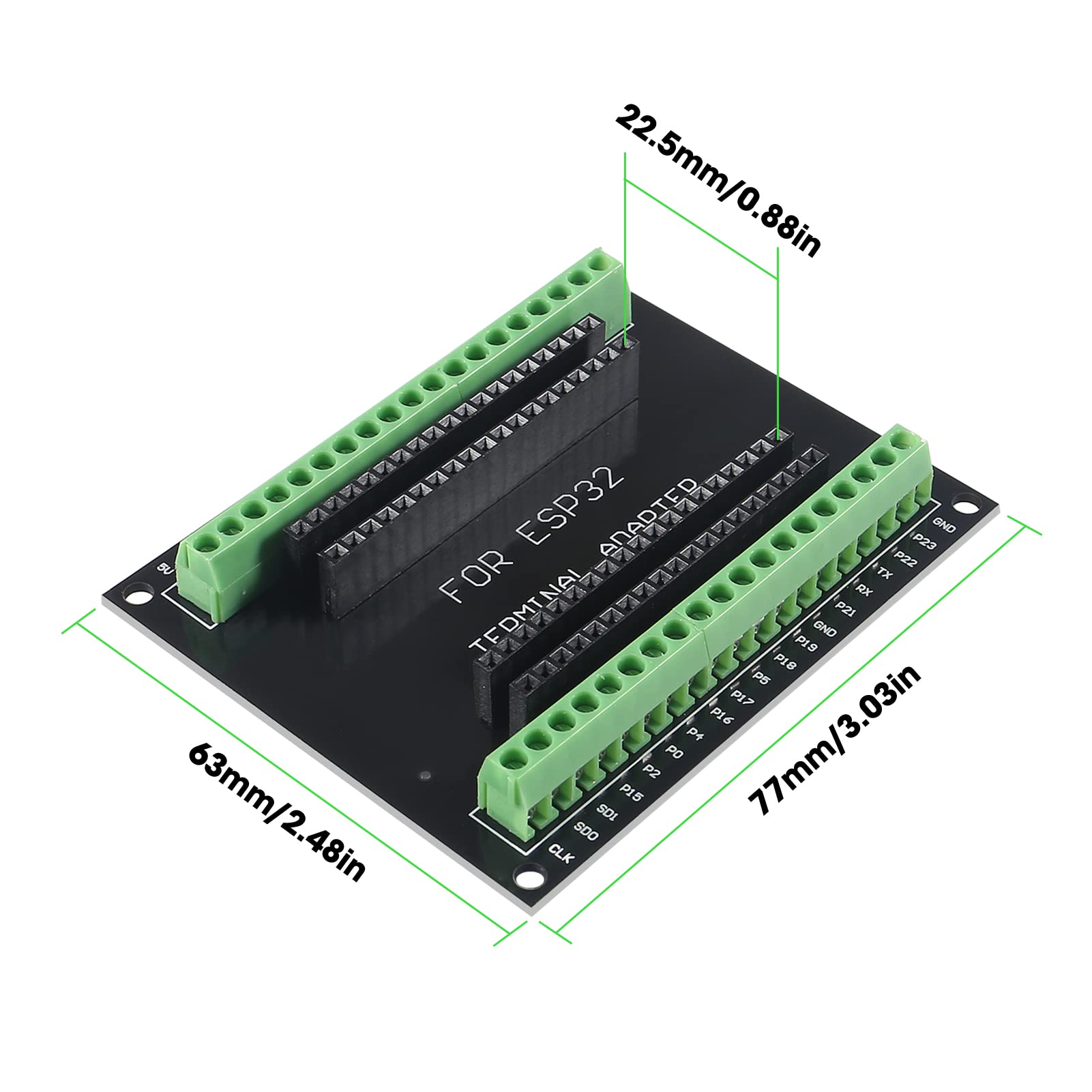 ACEIRMC 3pcs ESP32 Breakout Board GPIO 1 into 2 for 38PIN Narrow Version ESP32 ESP-WROOM-32 Microcontroller Development Board (ESP32)