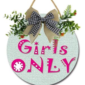 Girls Only Wall Decor Model 85 Girls Only Door Hanging Sign Bedroom Nursery Wall Wooden Sign Décor Toilet Bathroom 12X12" By Weytff