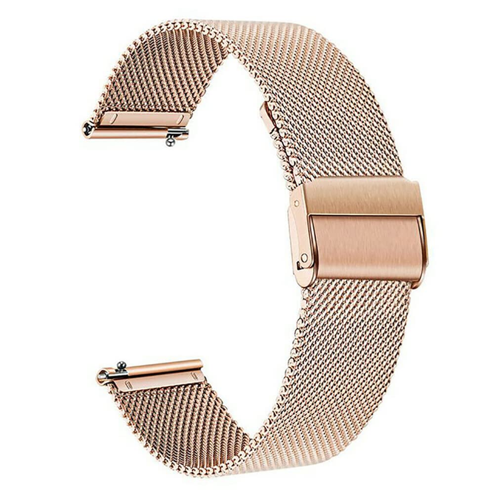 FitTurn Wrist Strap Compatible with TouchElex Smart Watch Bands for TouchElex Venus 1.2" Smart Watch Straps for TouchElex Sirius 1.52" Smart Watch Metal Bracelet (Silver+Rose Gold)