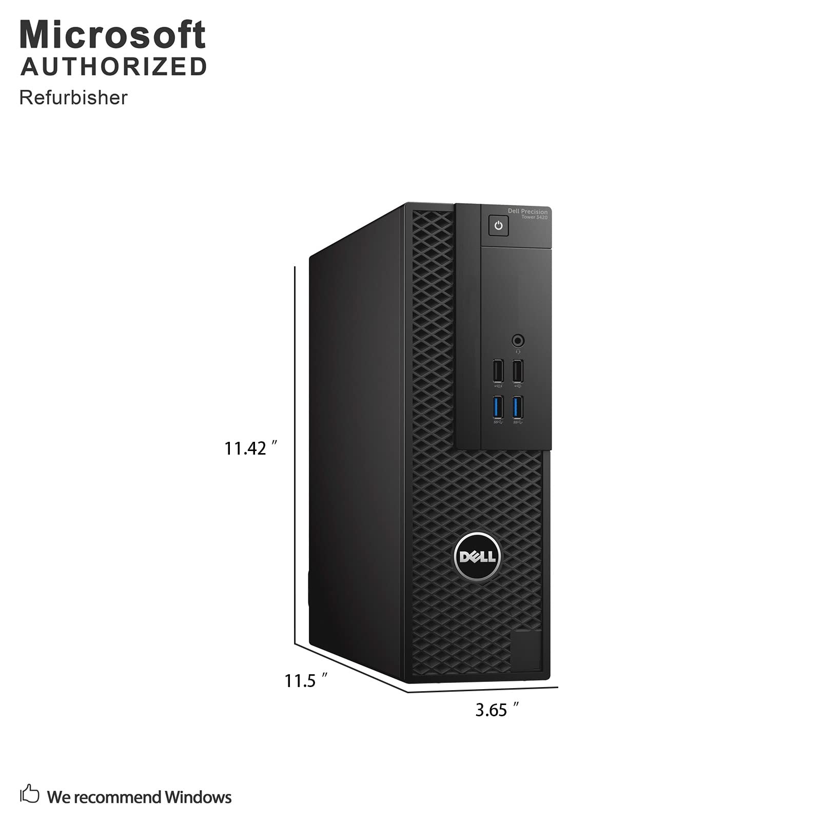 Dell Precision 3420 SFF High Performance Desktop Computer, Intel Quad Core i7-6700 up to 4.0GHz, 16G DDR4, 1T, WiFi, BT, 4K Support, DP, HDMI, Windows 10 Pro 64 English/Spanish/French (Renewed)