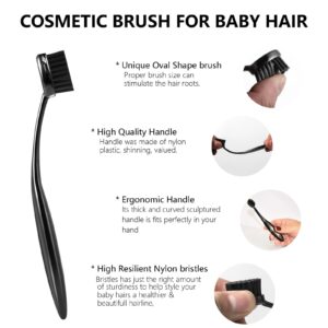 HANCHUAN Precision Styling Brush for Natural Hair - Portable Edge Control and Bristle Brush