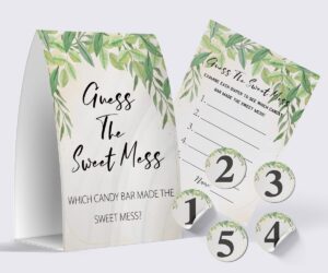 guess the sweet mess - dirty diaper game,baby shower games guess the sweet name that poo/gs014a