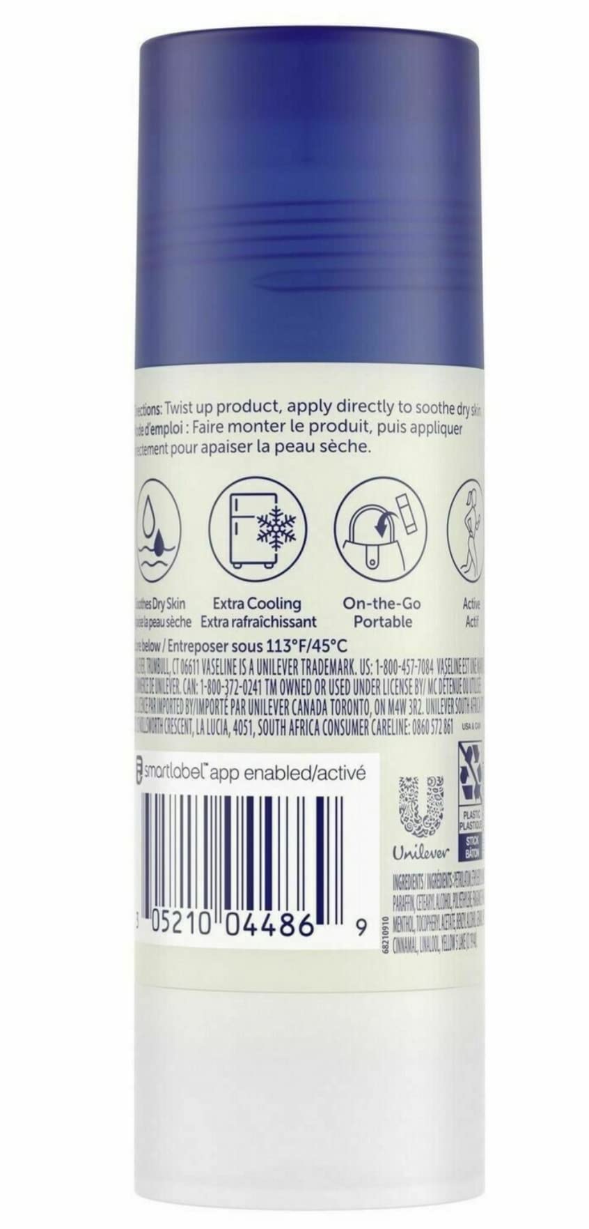 Unilever Refreshing Body Balm Jelly Stick Anti-Friction To Revive & Restore Dry Skin 1.4 oz - 3 Count