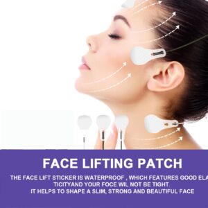 Face Lift Tape, 40Pcs Ultra-thin Invisible Face Tape with Lifting Ropes Elastic,Tightening Skin and Hiding Facial and Neck Wrinkles Lifting Saggy Skin