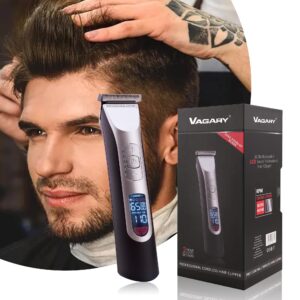 VAGARY Hair Clippers for Men Professional, High-End Steel Blade Cordless Trimmer Men Cutting Kit Multi-Gear Adjustment Barbers Haircut Electric Grooming Machine