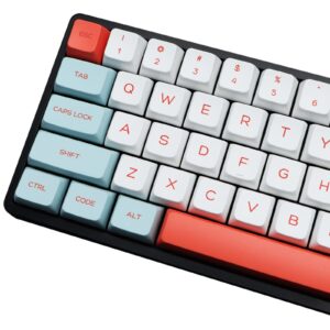 molgria salmon mda keycaps, 135 set custom keycaps salmon for gaming keyboard, pbt mda dye sublimation keycaps with keycap puller for gateron kailh cherry mx 104/87/74/61 60 keyboard