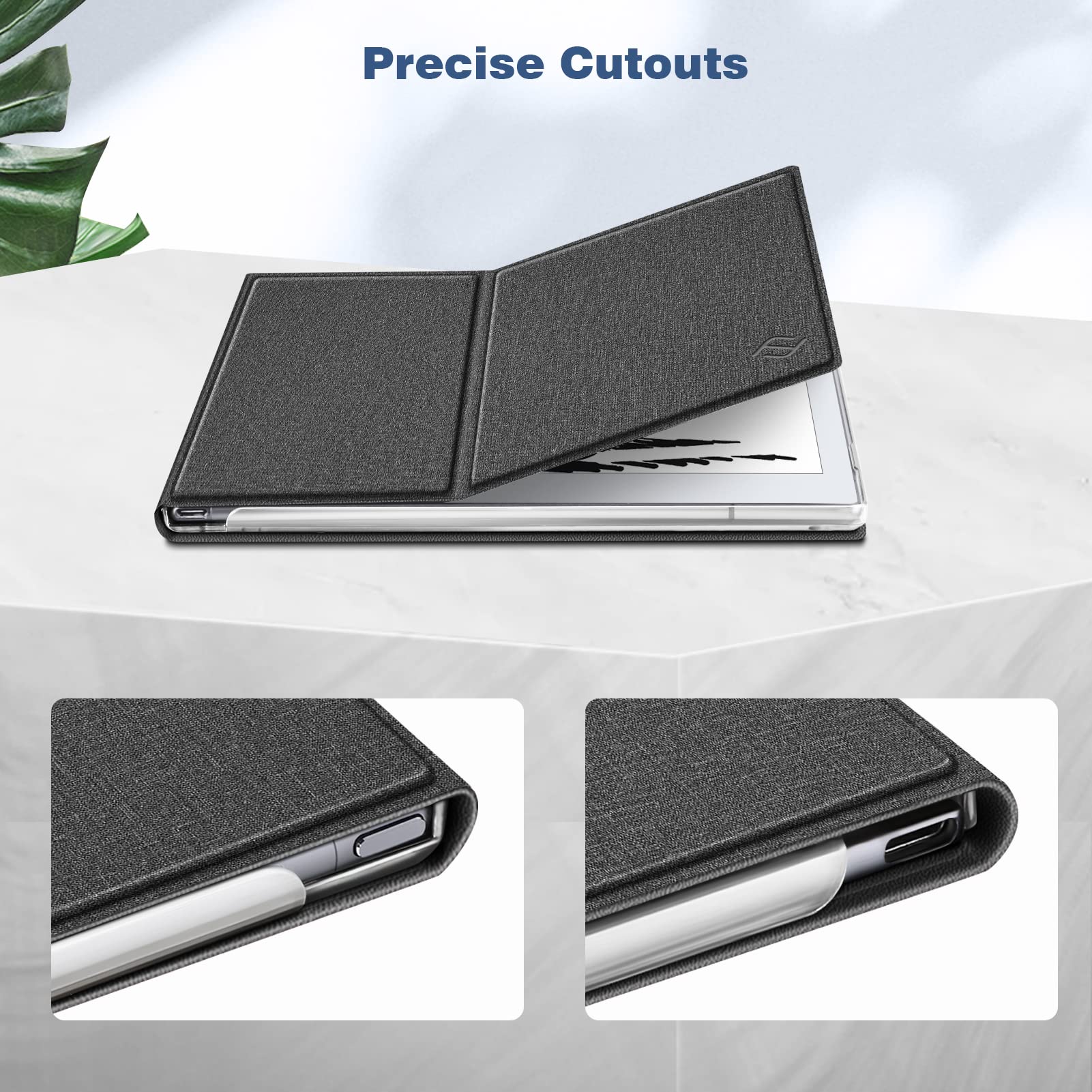 Fintie Folding Case for Remarkable 2 Paper Tablet 10.3 inch (2020 Released) - Premium PU Leather Foldable Stand Cover with Pen Holder (Not Fit Remarkable 1), Gray