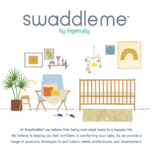 SwaddleMe by Ingenuity Arms Free Convertible Swaddle, Size Large, For Ages 3-6 Months, 14-18 Pounds, Up to 30 Inches Long, 1-Pack Baby Swaddle Wrap