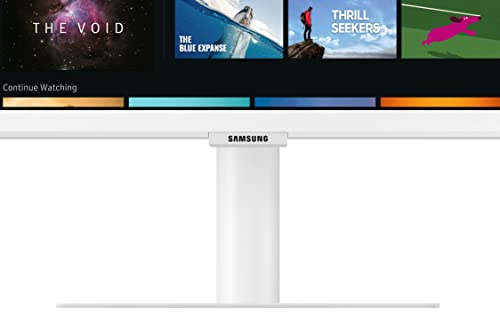 SAMSUNG 32" M70B Series 4K UHD USB-C Smart Monitor & Streaming TV, 4ms, 60Hz, HDR10, Wireless Display, Slimfit Camera, Gaming and IoT Hubs, Alexa Built in, 2022, LS32BM703UNXZA, White