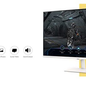 SAMSUNG 32" M70B Series 4K UHD USB-C Smart Monitor & Streaming TV, 4ms, 60Hz, HDR10, Wireless Display, Slimfit Camera, Gaming and IoT Hubs, Alexa Built in, 2022, LS32BM703UNXZA, White