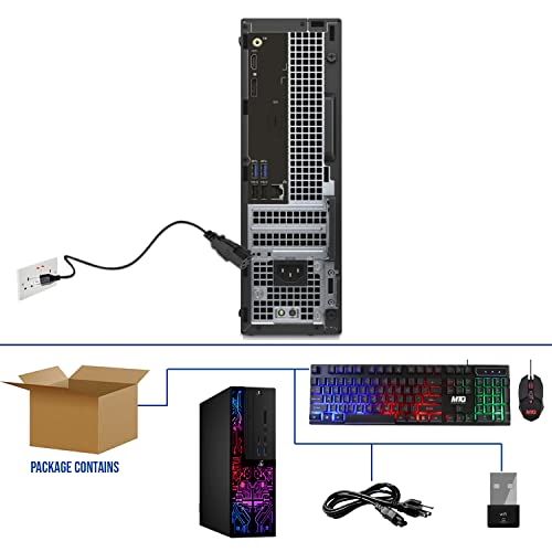 TechMagnet Computer Desktop PC, Intel Core i3-6100, Siwa 6, 16GB RAM, 120GB SSD (Fast Boot), 2TB HDD, RGB Keyboard Mouse, WiFi, Windows 10 Professional (Renewed)